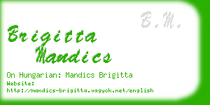 brigitta mandics business card